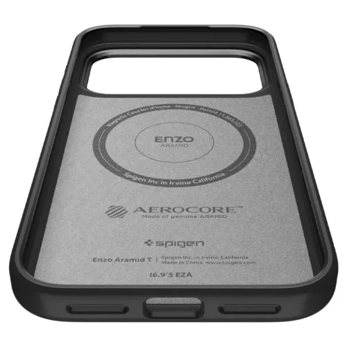 iPhone 17 Pro Max Spigen Enzo Aramid T Magsafe Fekete tok-8800283310351 9 kép