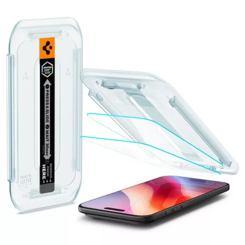 iPhone 17 Air üvegfólia Spigen Glas.tr "EZ Fit" 2-pack Átlátszó-8800283309911 2 kép