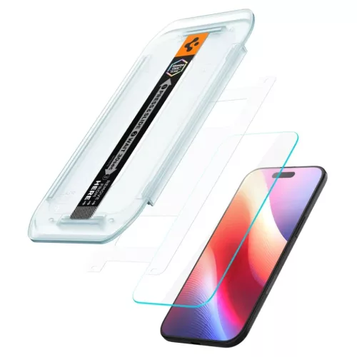 iPhone 17 Air üvegfólia Spigen Glas.tr "EZ Fit" 2-pack Átlátszó-8800283309911 3 kép