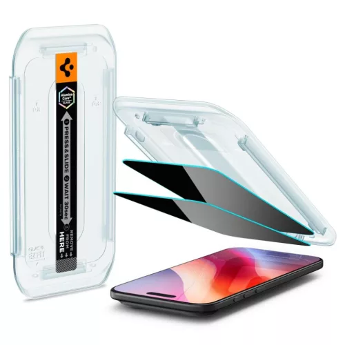 iPhone 17 Air Spigen Glas.tr "Ez Fit" 2-pack privát üvegfólia-8800283309928 2 kép