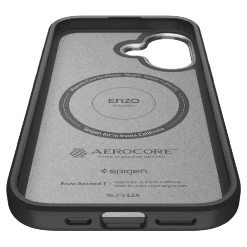 iPhone 17 Spigen Enzo Aramid "T" Magsafe Fekete/Ezüst tok-8800283311181 9 kép