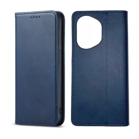   Honor Magic 7 Lite mágneses PU bőr fliptok kártyatartóval pánt nélküli kék Alphajack