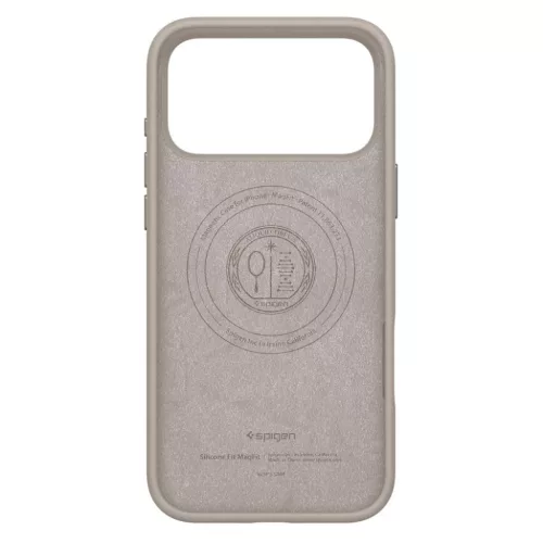 iPhone 17 Pro Max Spigen Silicone Fit Mag Magsafe tok Kőszürke-8800283314045 3 kép