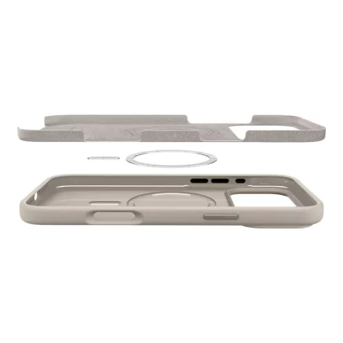 iPhone 17 Pro Max Spigen Silicone Fit Mag Magsafe tok Kőszürke-8800283314045 6 kép