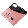 Samsung Galaxy A07 mágneses PU bőr fliptok kártyatartóval rózsasz- 4 kép