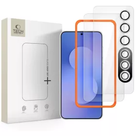   Samsung Galaxy S25 FE üvegfólia Tech-Protect Easy Set+ 3-csomag Átlátszó