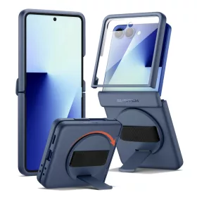   Samsung Galaxy Z Flip 7 tok – Suritch, 360 fokos forgatható rejtett kitámasztó, kék
