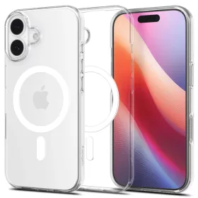   iPhone 17 Spigen Liquid Crystal Mag Magsafe átlátszó/fehér tok