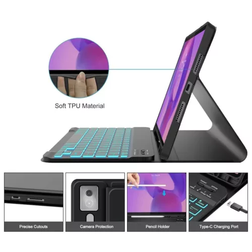 Lenovo Idea Tab Pro 12.7 TB-373 SC Pen + Billentyűzet tok Fekete-5906302333400 5 kép