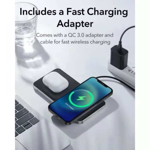 ESR HaloLock 2in1 MagSafe mágneses vezeték nélküli gyorstöltő fe-4894240110867 3 kép