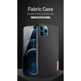 iPhone 12 Pro MAX Dux Ducis Fino nylon bevonatú tok fekete-6934913055724 2 kép