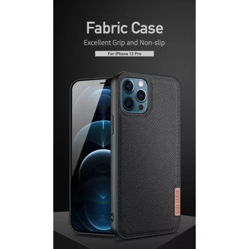 iPhone 12 Pro MAX Dux Ducis Fino nylon bevonatú tok fekete-6934913055724 2 kép