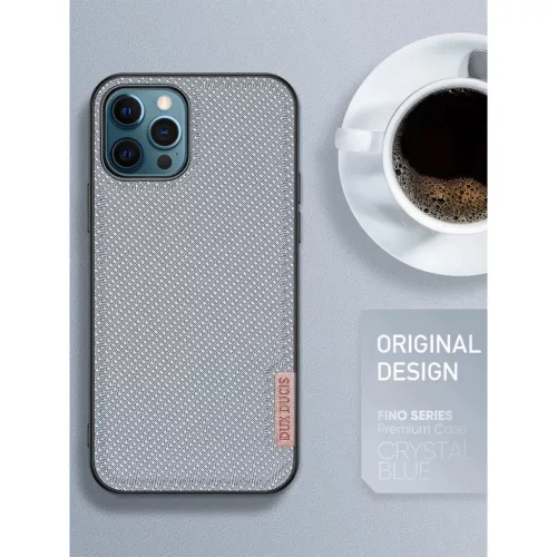 iPhone 12 Pro MAX Dux Ducis Fino nylon bevonatú tok fekete-6934913055724 4 kép