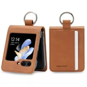 Samsung Galaxy Z Flip 6 Mercury Basic Diary világos barna tok-8809972563856 2 kép
