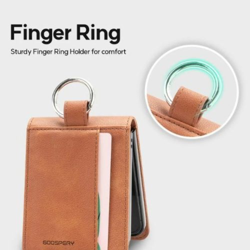 Samsung Galaxy Z Flip 6 Mercury Basic Diary világos barna tok-8809972563856 3 kép