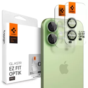   iPhone 17 / 16 / 16 Plus Zöld Kamera Üvegfólia Spigen Optik Pro Glas.tr "Ez Fit" 2-darabos
