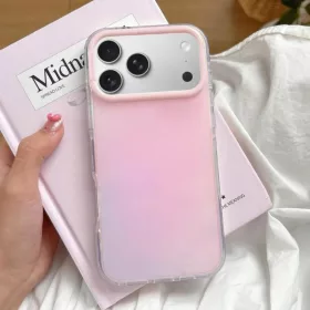 iPhone 17 Pro kamerakeretes, vibráló zselés színű TPU + IMD tok (- 1 kép