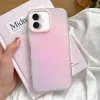 iPhone 17 kamerakeretes, vibráló zselés színű TPU + IMD tok (rózsaszín) Alphajack