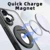 iPhone 17 forgatható gyűrűs, Magsafe tartós telefontok fekete Alph- 3 kép