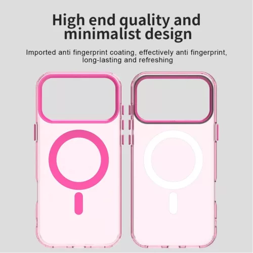 iPhone 17 Pro MagSafe hibrid TPU + PC tok rózsaszín Alphajack CandyM- 4 kép