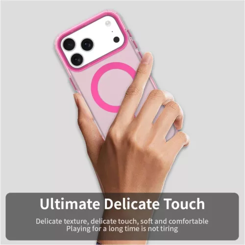 iPhone 17 Pro MagSafe hibrid TPU + PC tok rózsaszín Alphajack CandyM- 6 kép