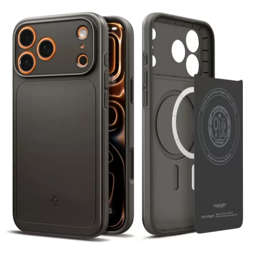 iPhone 17 Pro Max Spigen Thin Fit Mag Magsafe Gunmetal tok-8800283314083 2 kép