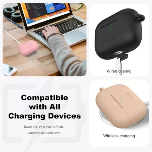 Apple AirPods Pro 3 Szilikon Tok Tengerészkék-5906302333110 6 kép