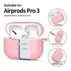 Apple AirPods Pro 3 Szilikon Kampó Tok Púder Rózsaszín-5906302333127 4 kép