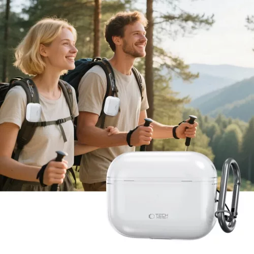 Apple AirPods Pro 3 Tech-protect Flexair átlátszó tok-5906302333165 7 kép