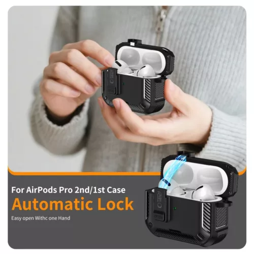 Apple AirPods Pro 3 Tech-protect Carbonox Magsafe Tok Fekete-5906302333172 5 kép