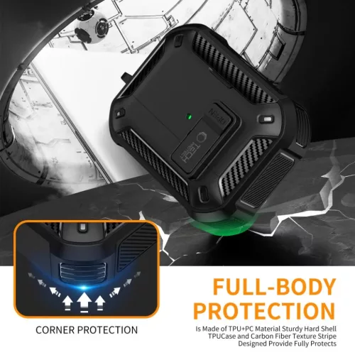 Apple AirPods Pro 3 Tech-protect Carbonox Magsafe Tok Fekete-5906302333172 6 kép