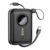 Dudao K14 10000mAh power bank with USB-C / Lightning cables - black