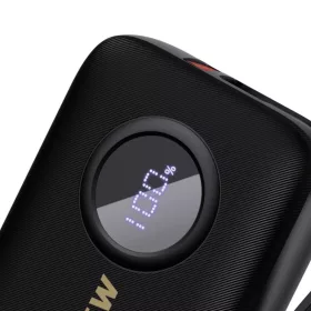 Dudao K14 10000mAh power bank with USB-C / Lightning cables - black-6977196681549 2 kép