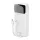 Dudao K15Pro Power Bank 20000mAh 22.5W PD USB-C / USB-A / Beépített Lightning és USB-C kábelek - Fehér