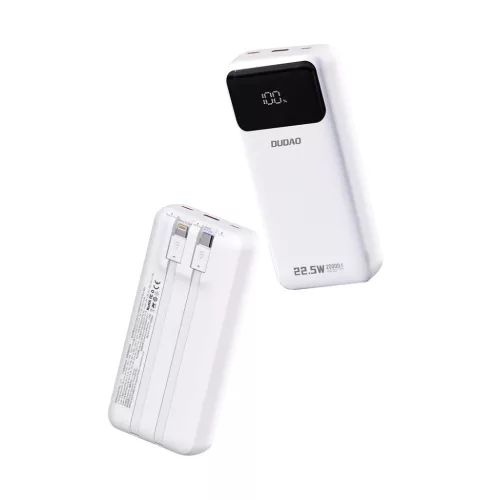 Dudao K15Pro Power Bank 20000mAh 22.5W PD USB-C / USB-A / Beépített -6977196682447 2 kép