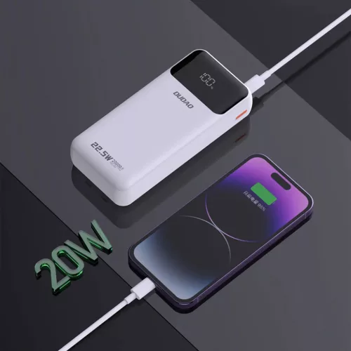 Dudao K15Pro Power Bank 20000mAh 22.5W PD USB-C / USB-A / Beépített -6977196682447 5 kép