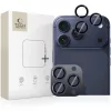 iPhone 14/15/16/17 Pro/Max Tech-protect Camring Fit+ kameravédő üvegfólia - Mélykék