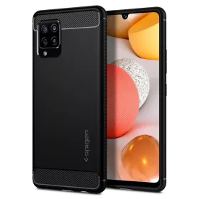   Samsung Galaxy A42 5G Spigen Rugged Armor erősített tok  készülékre matt fekete színben