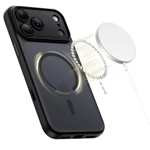 iPhone 17 Pro Tech-protect Magpeak Magsafe Cc matt fekete tok-5906302333554 2 kép