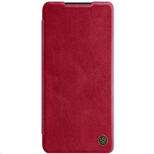 Samsung S21+ Plus Nillkin Qin bőr fliptok piros-6902048211575 1 kép