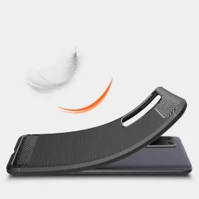 Szénszál mintájú TPU tok Huawei P40 kék-9111201899032 2 kép