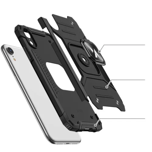 iPhone XR Wozinsky Ring Armor Case Kickstand telefontok kék-9111201918924 1 kép