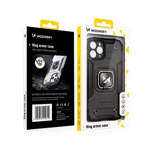 iPhone XR Wozinsky Ring Armor Case Kickstand telefontok kék-9111201918924 3 kép