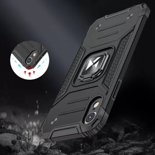 iPhone XR Wozinsky Ring Armor Case Kickstand telefontok kék-9111201918924 4 kép