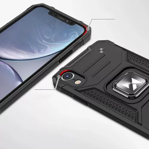 iPhone XR Wozinsky Ring Armor Case Kickstand telefontok kék-9111201918924 6 kép
