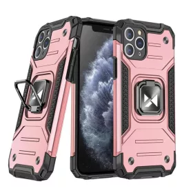   Wozinsky Ring Armor Case Kickstand telefontok Samsung Galaxy M51 pink