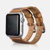 iCarer Valódi bőr óraszíj Apple Watch 38/40/41 mm dupla szíjas de-6958955820621 1 kép