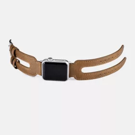 iCarer Valódi bőr óraszíj Apple Watch 38/40/41 mm dupla szíjas de-6958955820621 2 kép