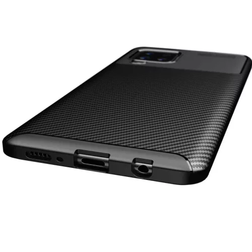 Samsung Galaxy A42 5G Armored szénszál mintájú TPU tok fekete-5902429901805 2 kép