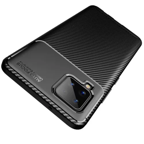 Samsung Galaxy A42 5G Armored szénszál mintájú TPU tok fekete-5902429901805 3 kép